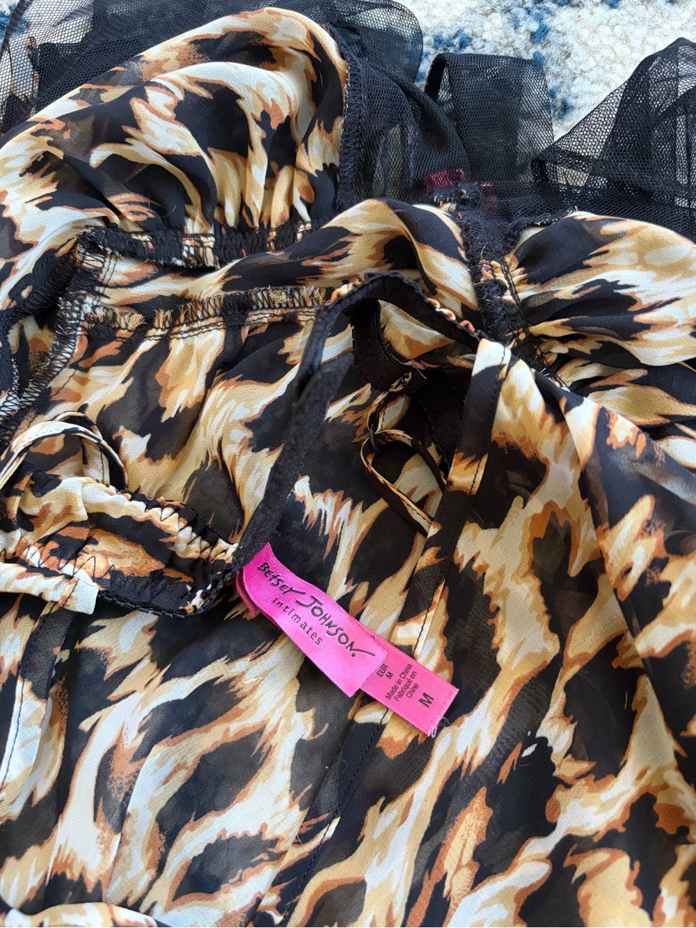 Betsy Johnson Animal Print Slip Dress MEDIUM - Picture 8 of 9